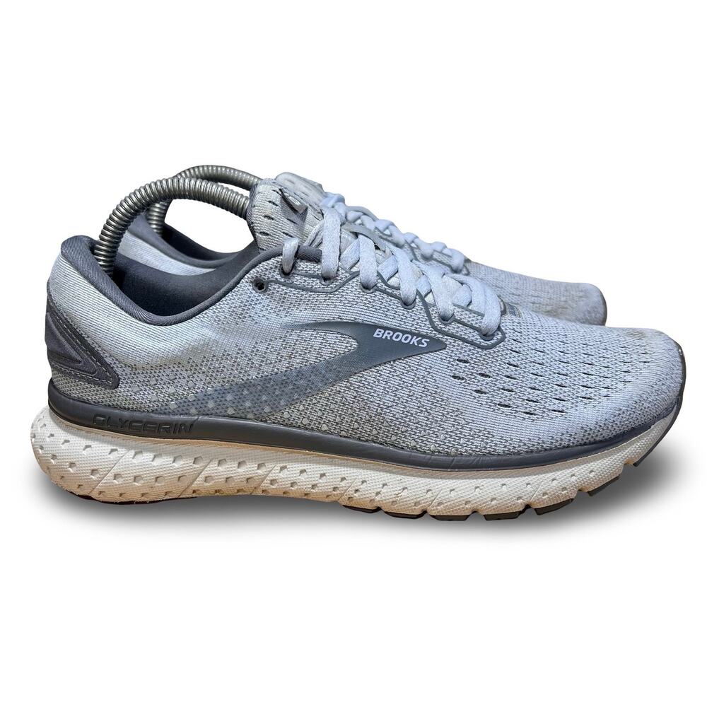 Size 8 - Brooks Glycerin 18 Womens Running Shoe Grey 2020 Jogging Comfort
